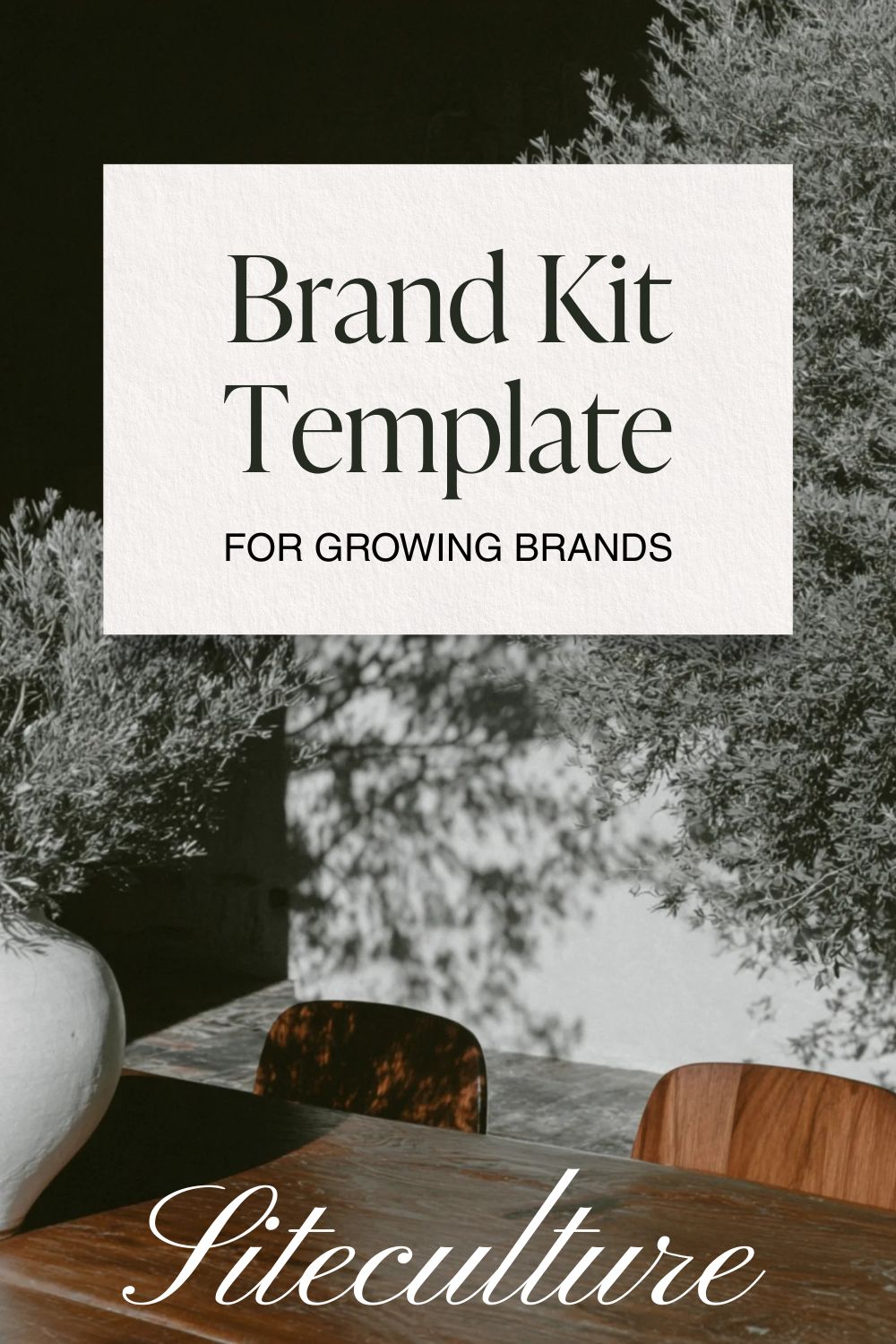 Brand kit template with logos, colors, and typography designed for cohesive branding